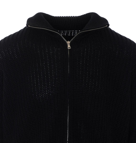 AMISH Heavy knit zip maglione nera