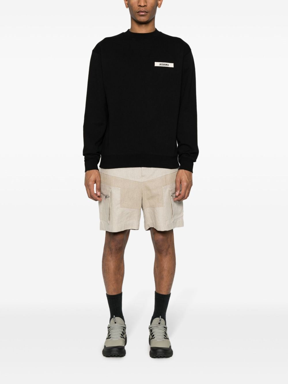 JACQUEMUS Felpa Gros Grain Black