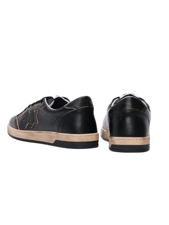 Sneakers 2Star week star in pelle nera
