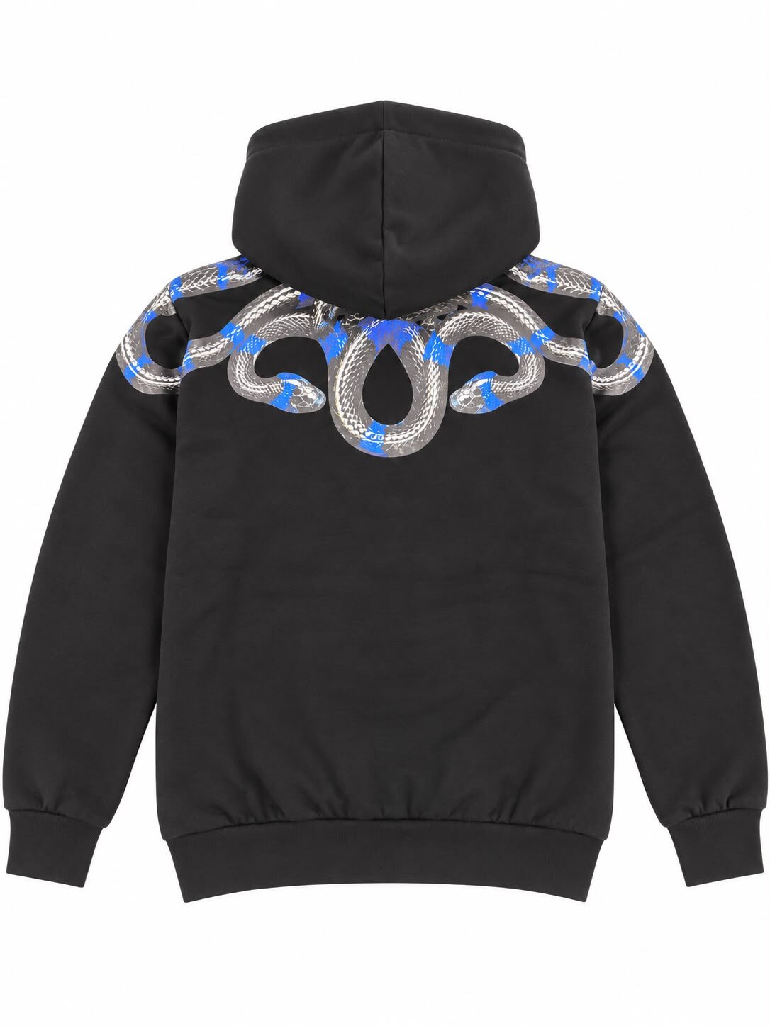 Felpa County of Milan Serpente Blu-Nero Su Collo Hoodie Uomo F6CMMAHS089
