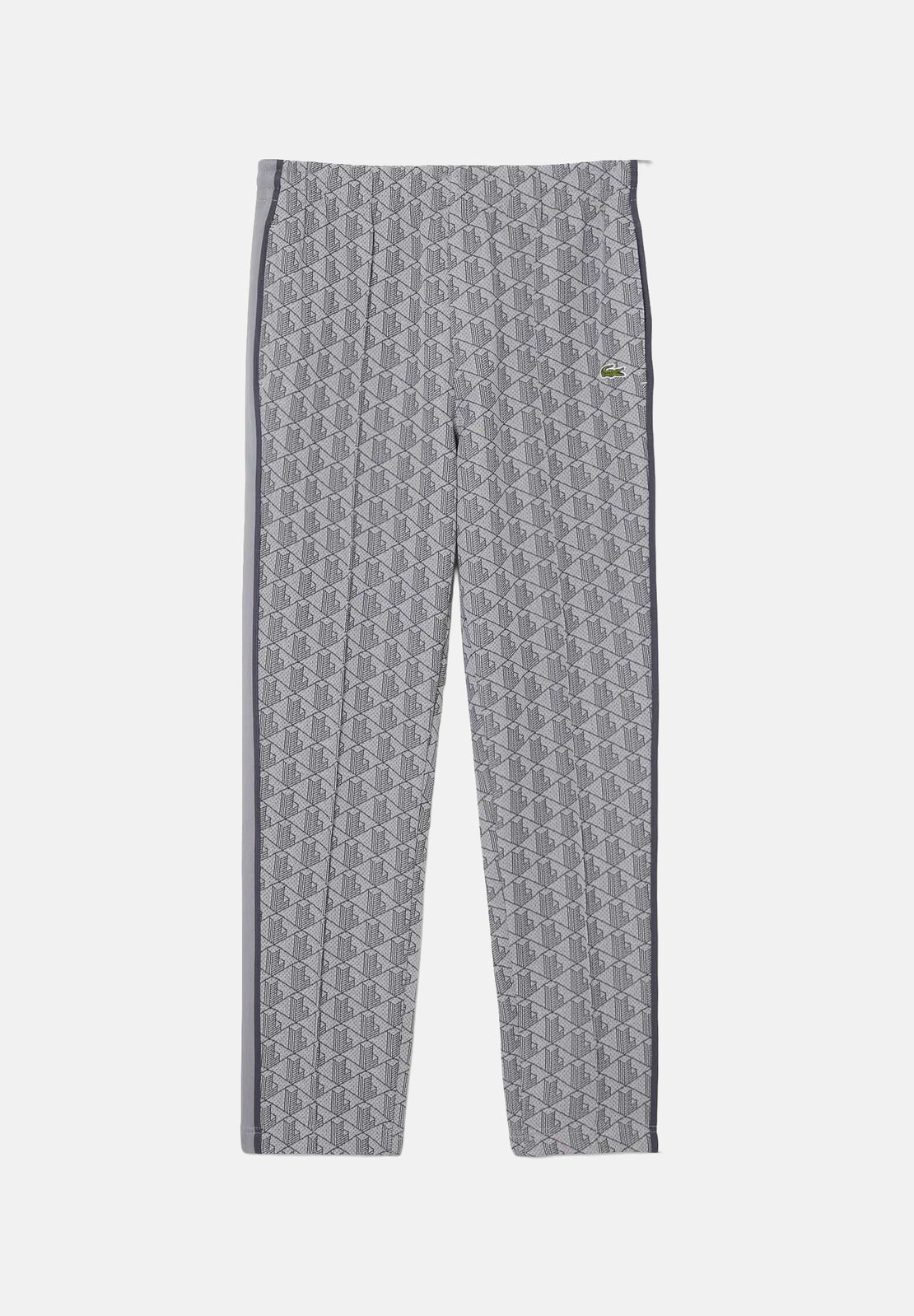 LACOSTE Pantalone sportivo grigio da uomo con monogramma Paris