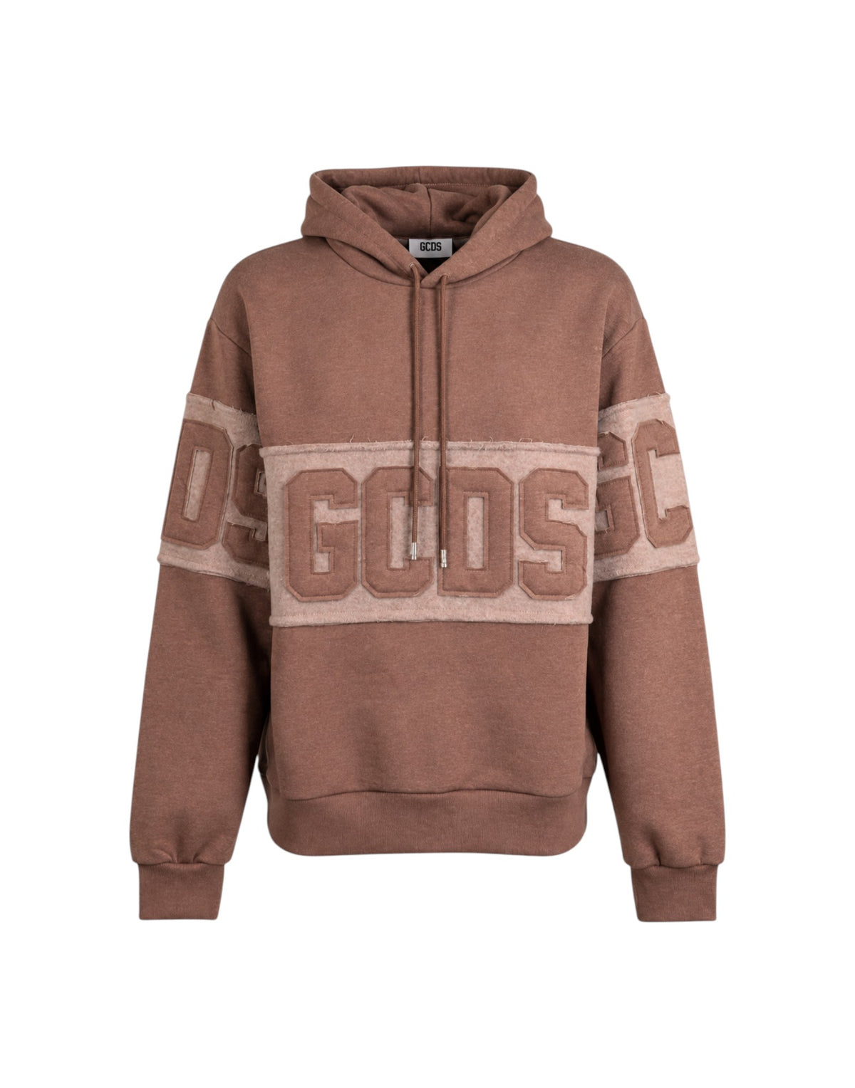 GCDS Felpa con Cappuccio con Patch Logo Uomo C2MWQE004F169382M