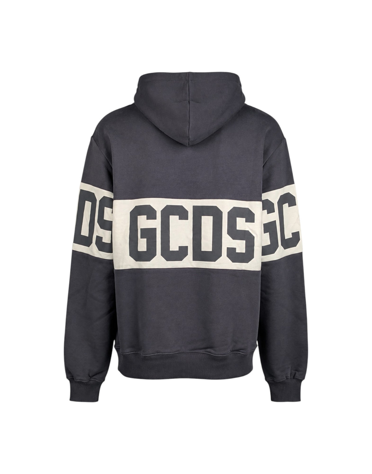 Felpa GCDS Band Logo Hoodie Periscope White | Con Cappuccio Unisex