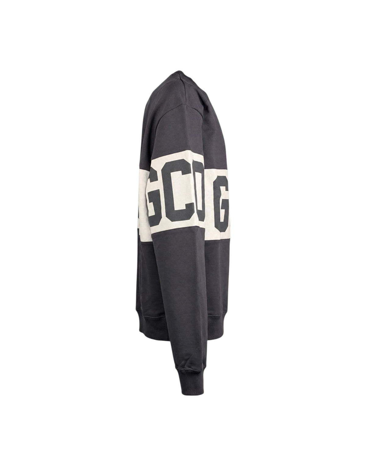 GCDS Felpa crewnech band logo periscope/white