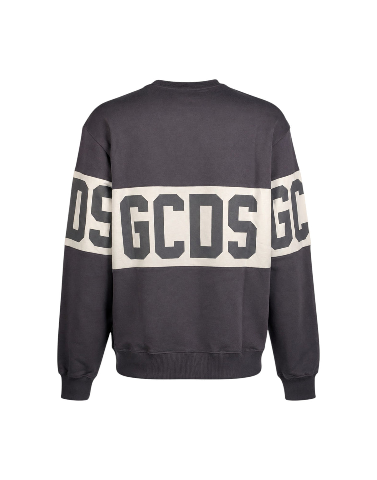 GCDS Felpa crewnech band logo periscope/white