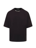 PALM ANGELS T-shirt Palm Angels da uomo nera con piccolo logo sul petto