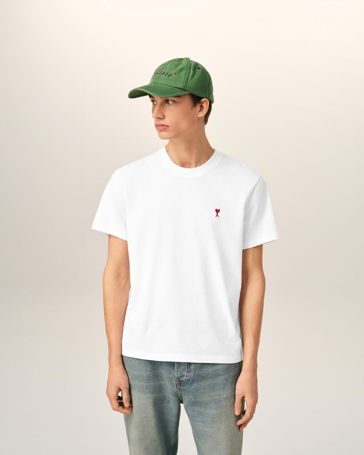 T-shirt Ami de Cœur in cotone bianco