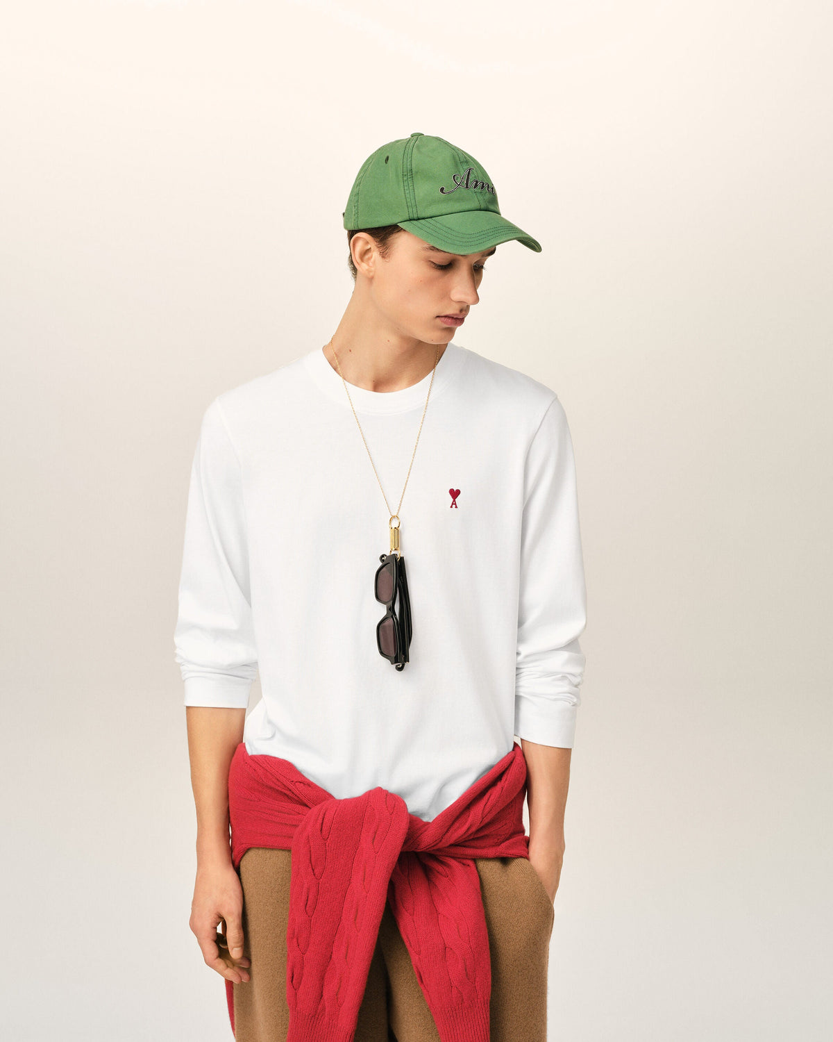 AMI Paris Longsleeve  Bianca Regular Fit