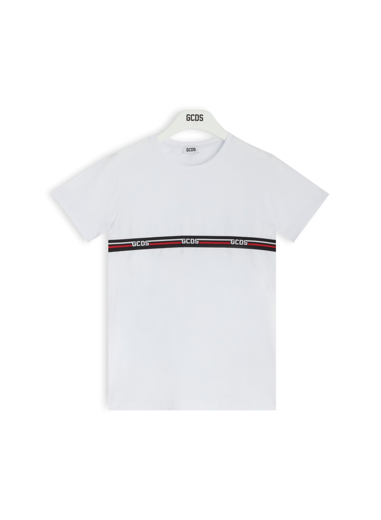 GCDS LOGO TAPE SS TEE Bianco