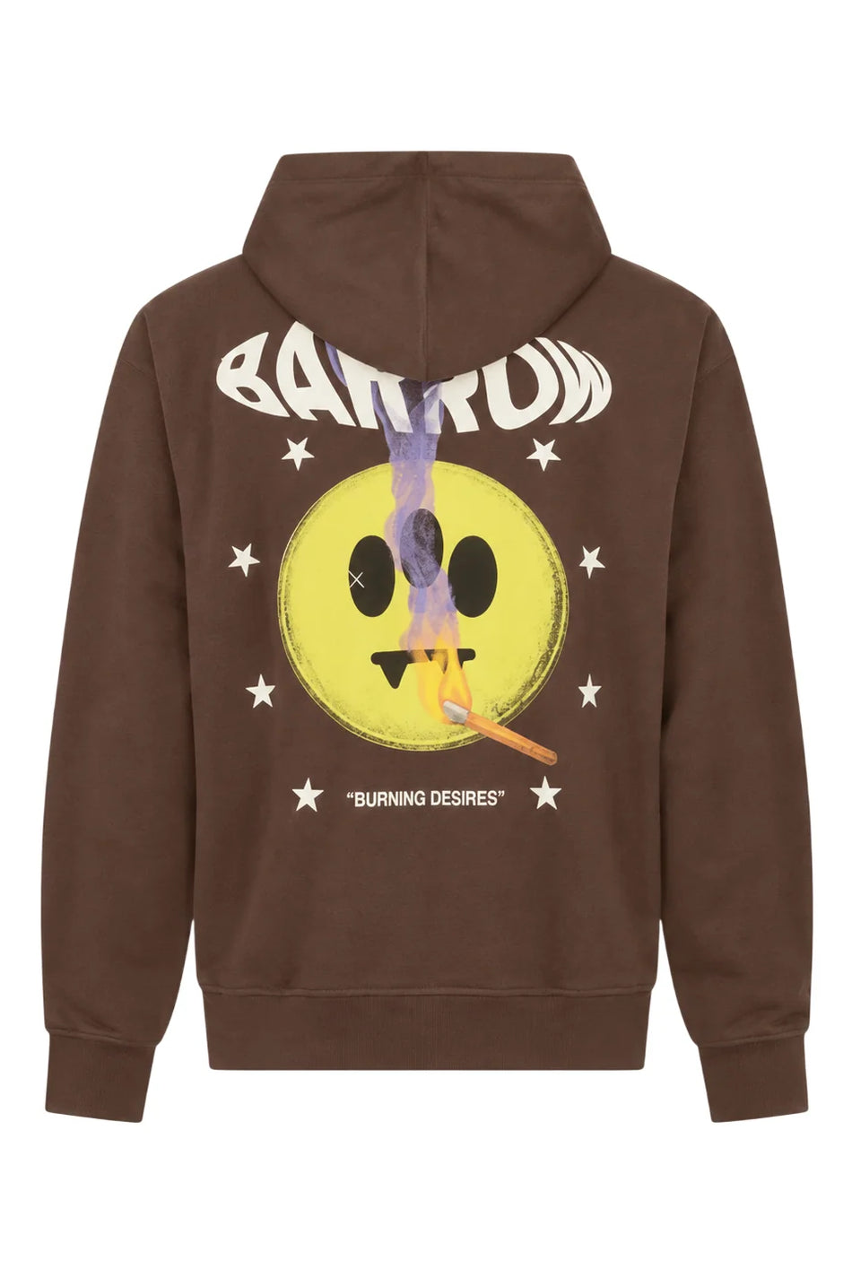 Barrow felpa unisex con cappuccio stampa logo marrone  F6BWUAHS0601050