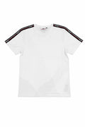 GCDS Logo Tape Ss T-Shirt GCDS Uomo - Optic White/Black
