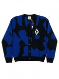 Cardigan Marcelo Burlon County of Milan Camouflage Blu e Nero