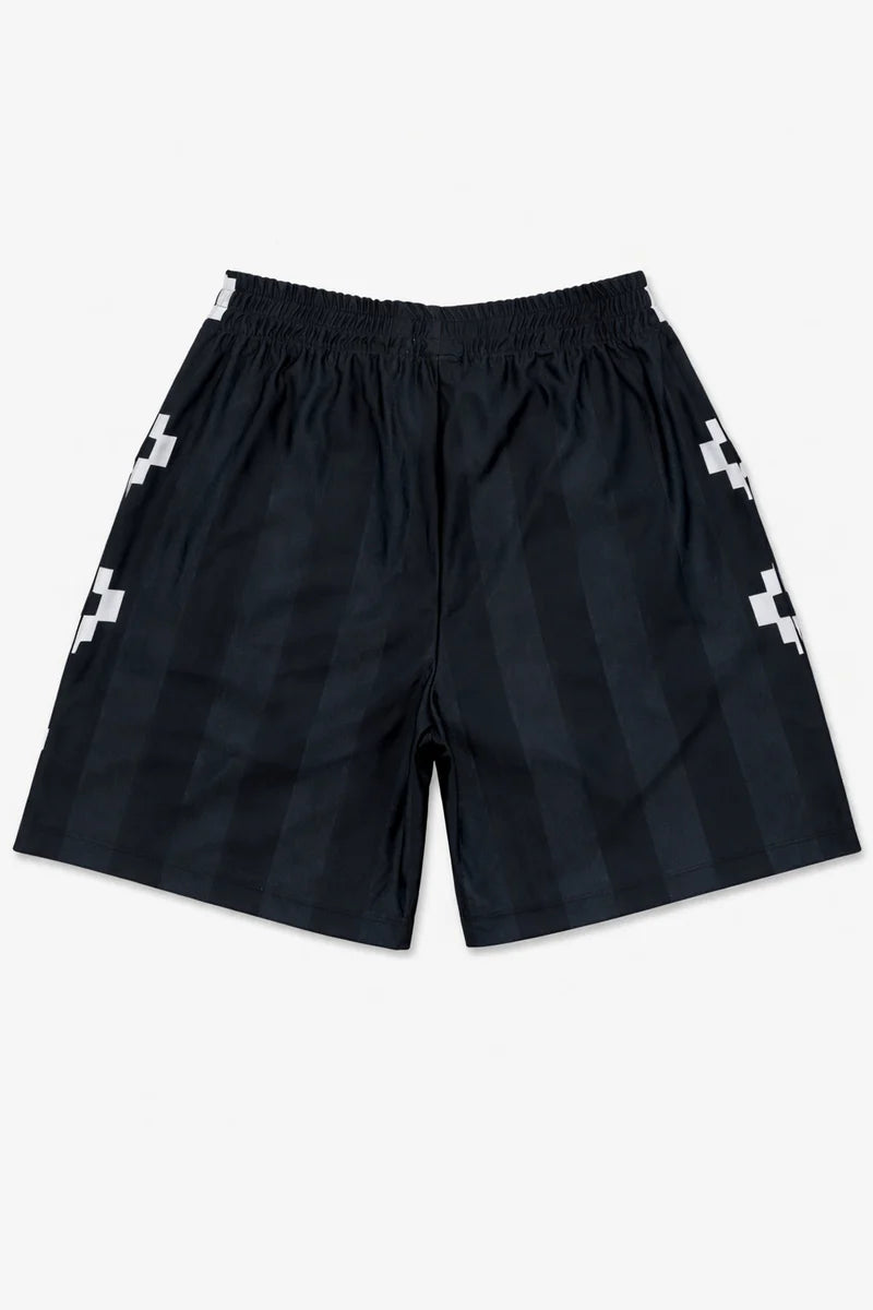 Soccer Shorts Unisex Nero Marcelo Burlon County Of Milan Bermuda