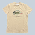 Lacoste T shirt Beige con Logo Ricamato