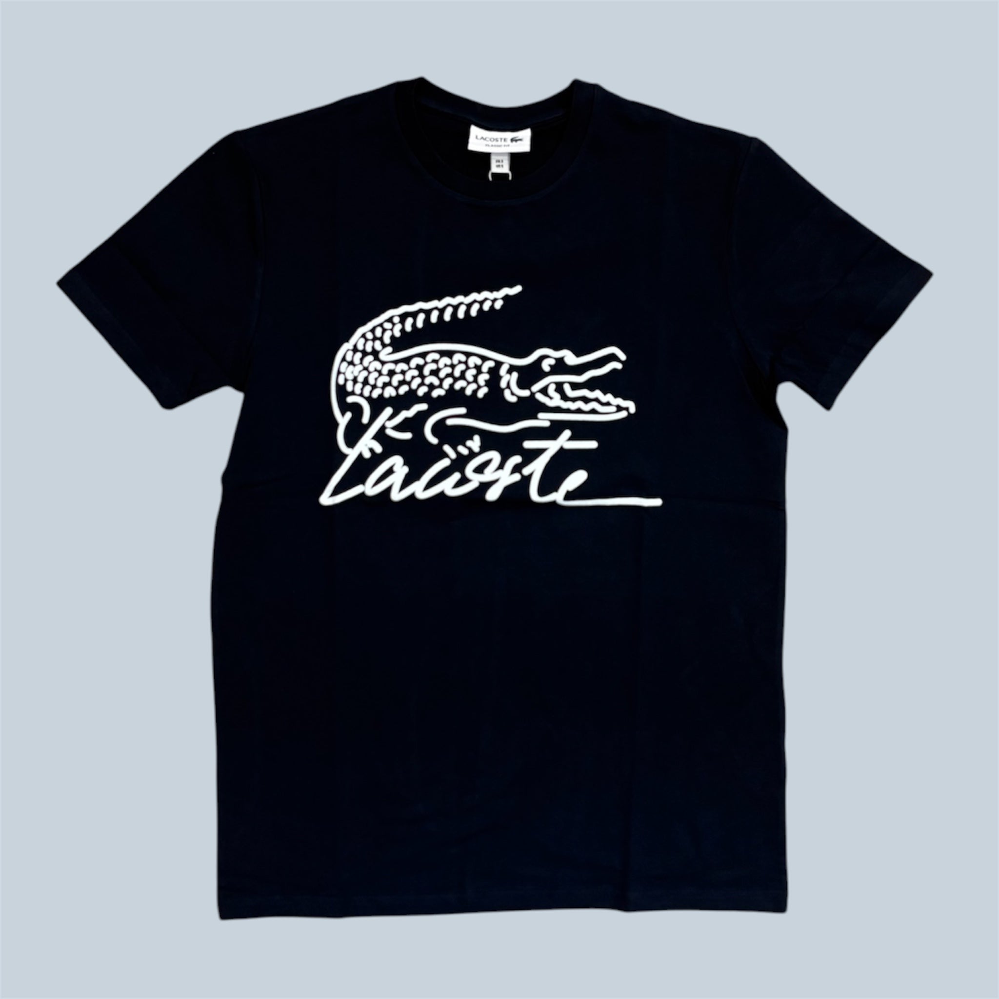 Lacoste T shirt Black con logo stampato