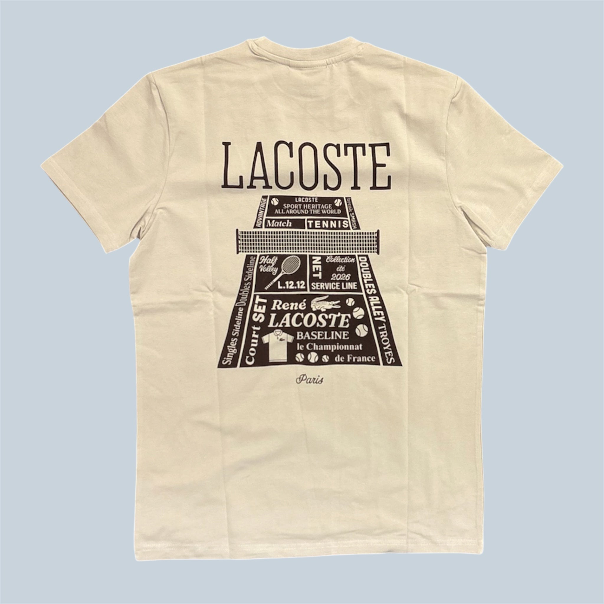 Lacoste beige con logo nero