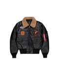Alpha Industries G-1 Devils Brigade Faux Leather Loose Bomber Jacket
