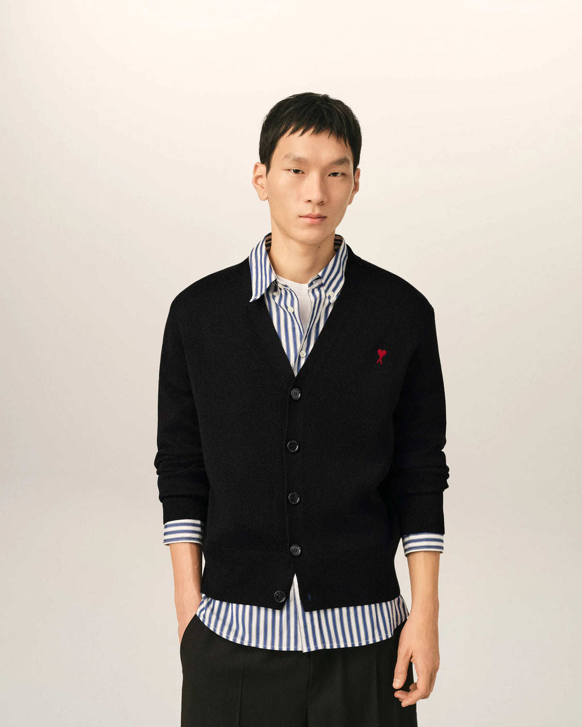 Cardigan Ami Paris Black/Red