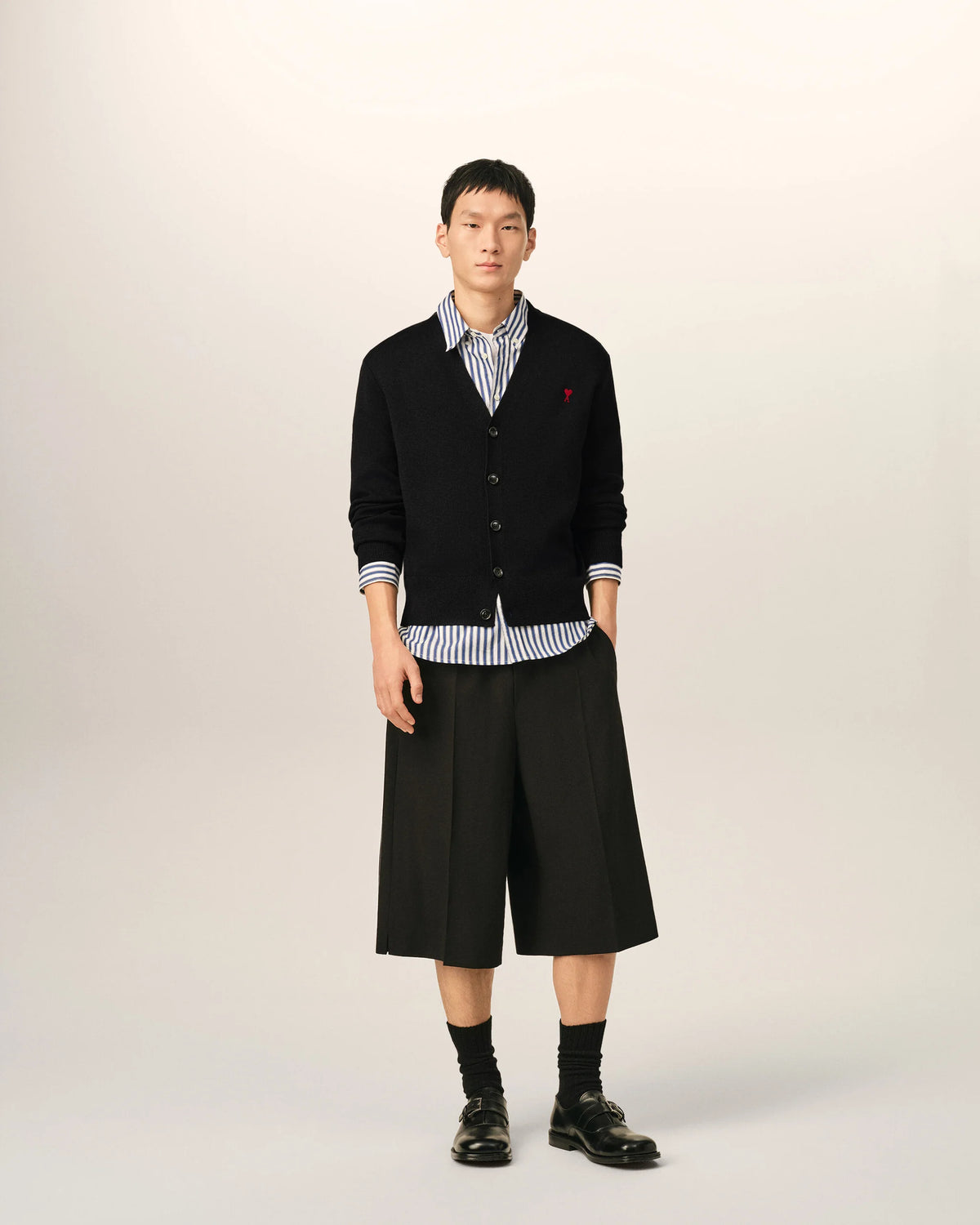Cardigan Ami Paris Black/Red