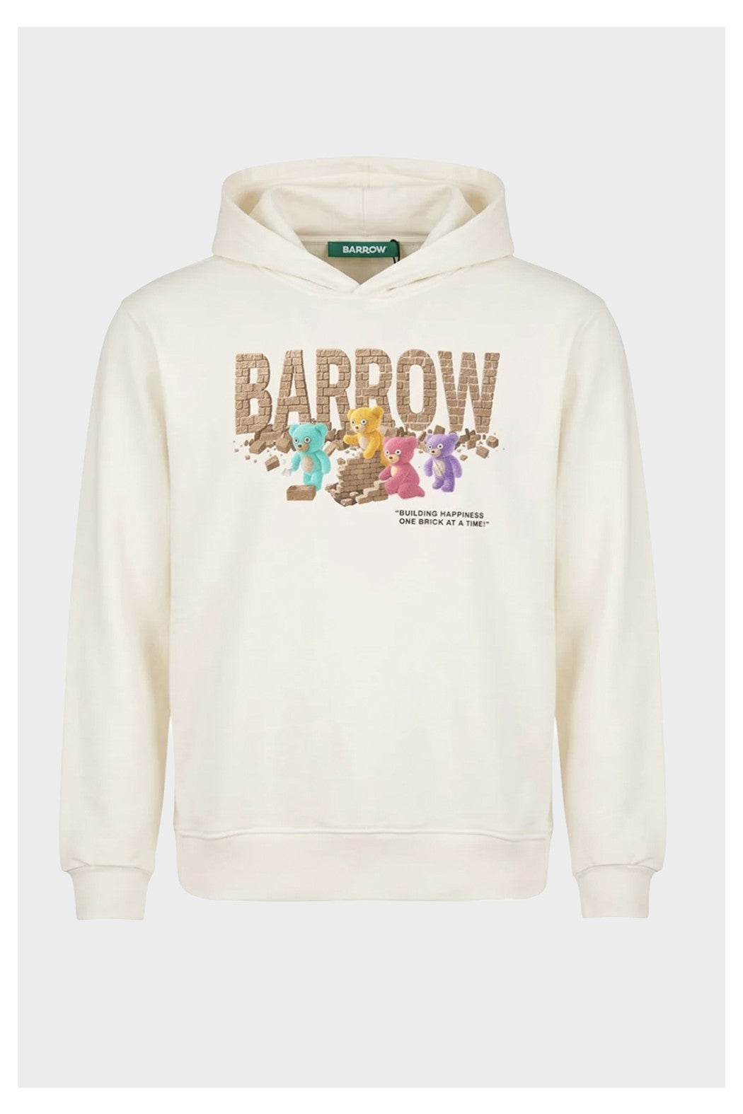 Felpa barrow cappuccio F6BWUAHS064 158 BIANCO
