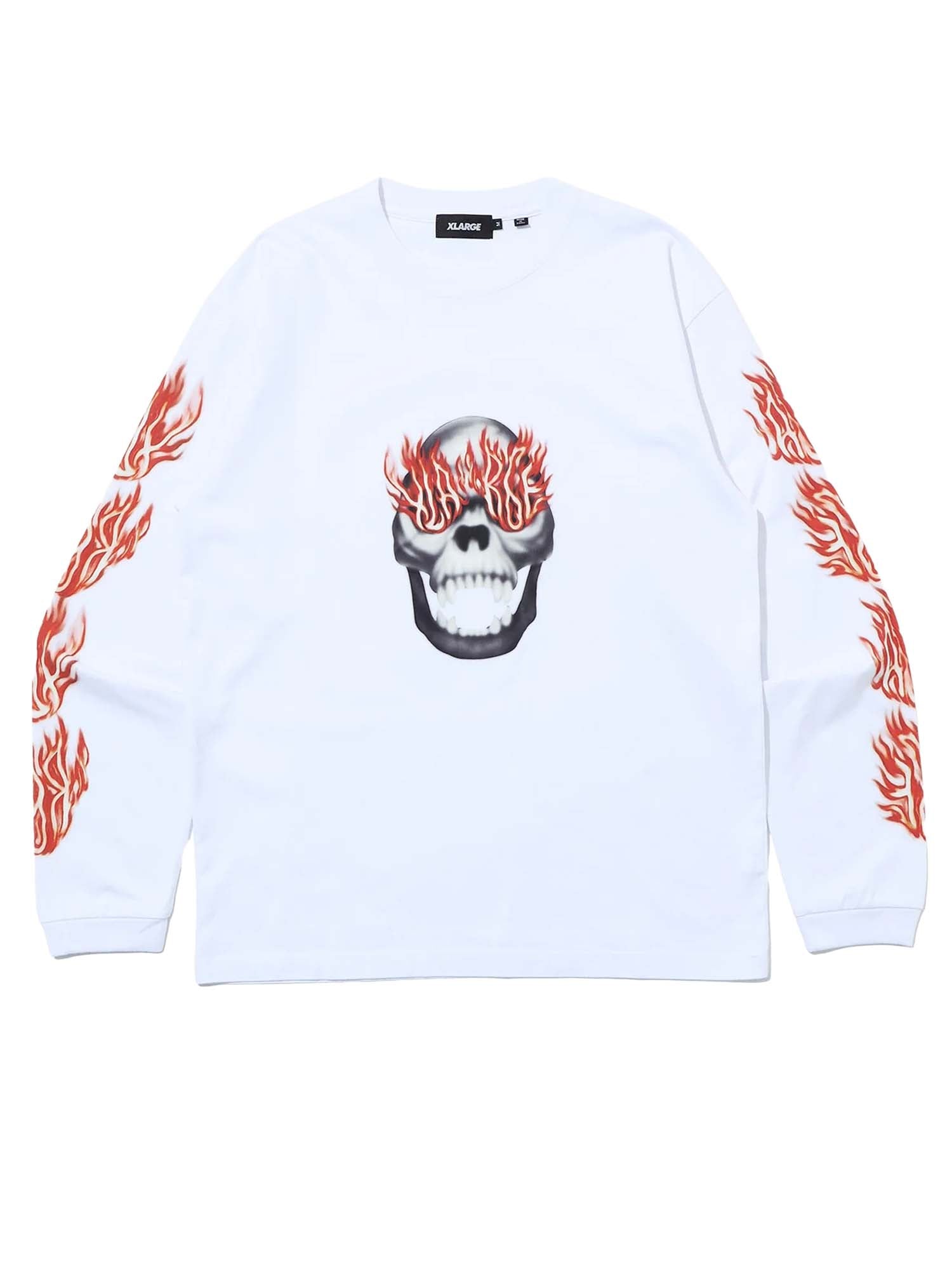 Xlarge  T-Shirt Skull In Flames