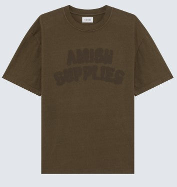 AMISH T-SHIRT IN JERSEY CON STAMPA LOGO SHADOW