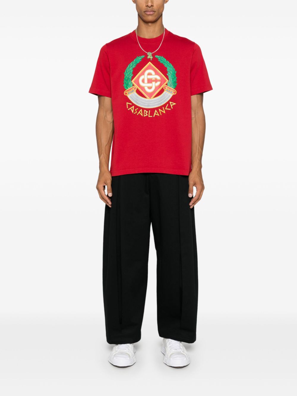 Casablanca Crest T-Shirt - Red