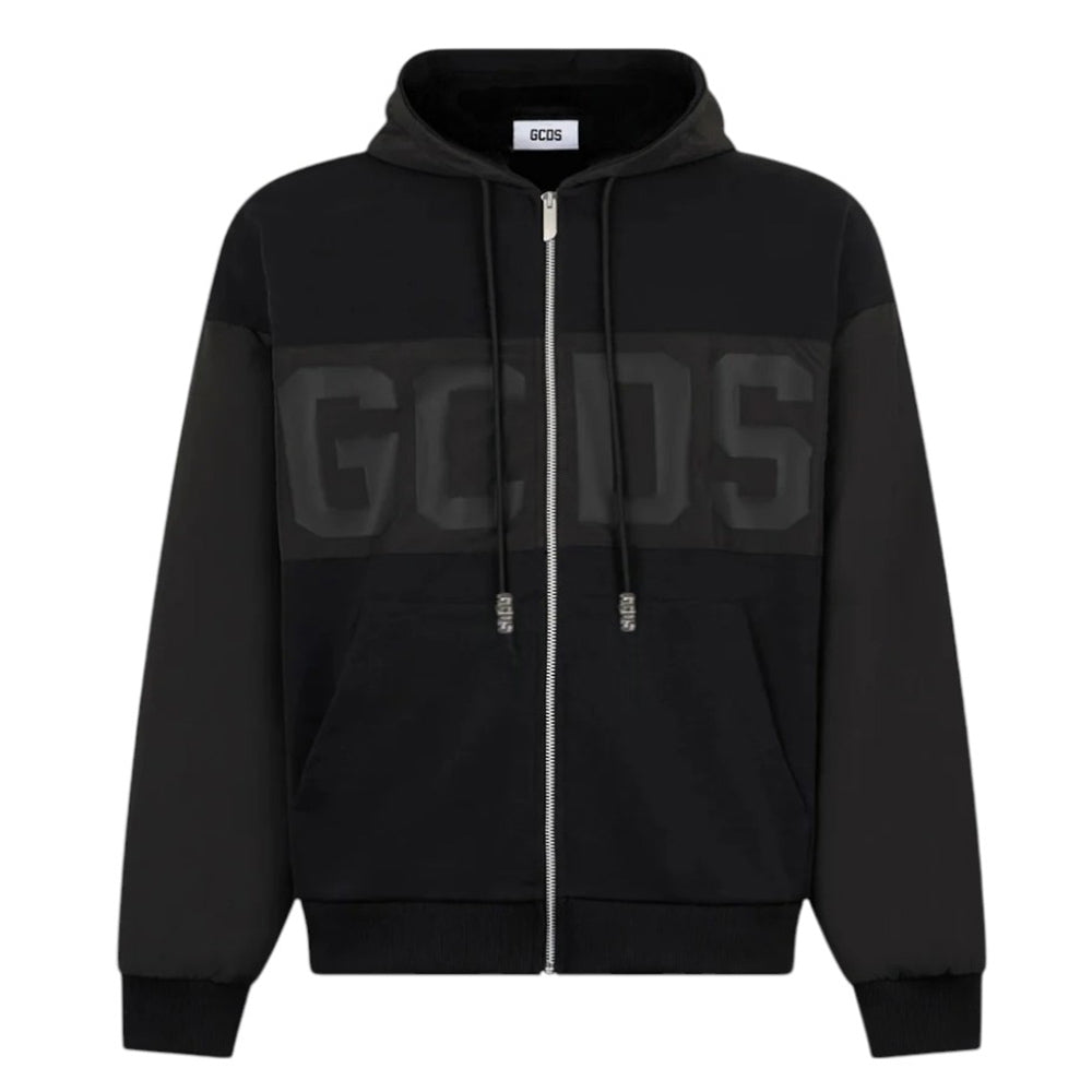 GCDS Felpa Nera Con Cappuccio E Logo Z0MLQE143F004/999B Unisex