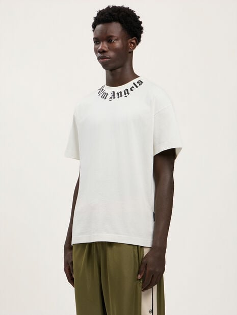Palm Angels T-shirt con logo sul collo