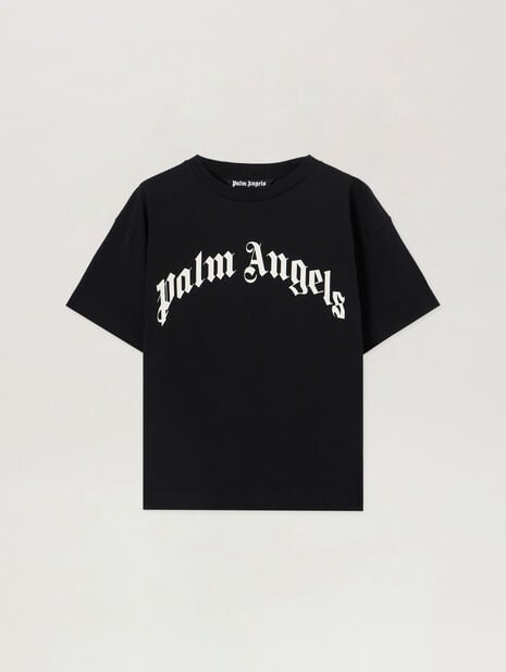 Palm Angels T-shirt con logo curvo
