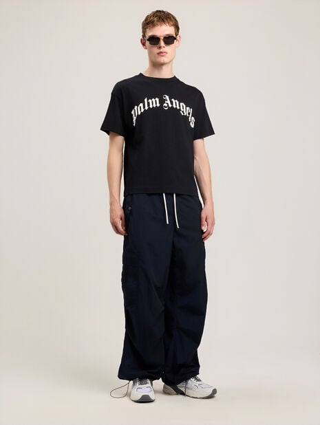 Palm Angels T-shirt con logo curvo