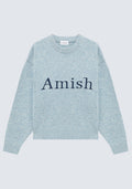 AMISH CREW NECK MULINE DUST BLUE