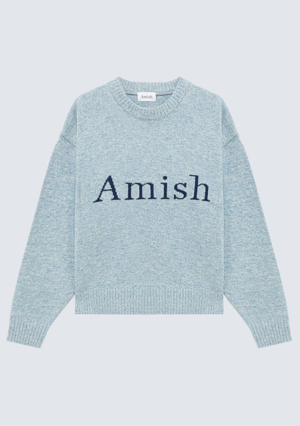 AMISH CREW NECK MULINE DUST BLUE