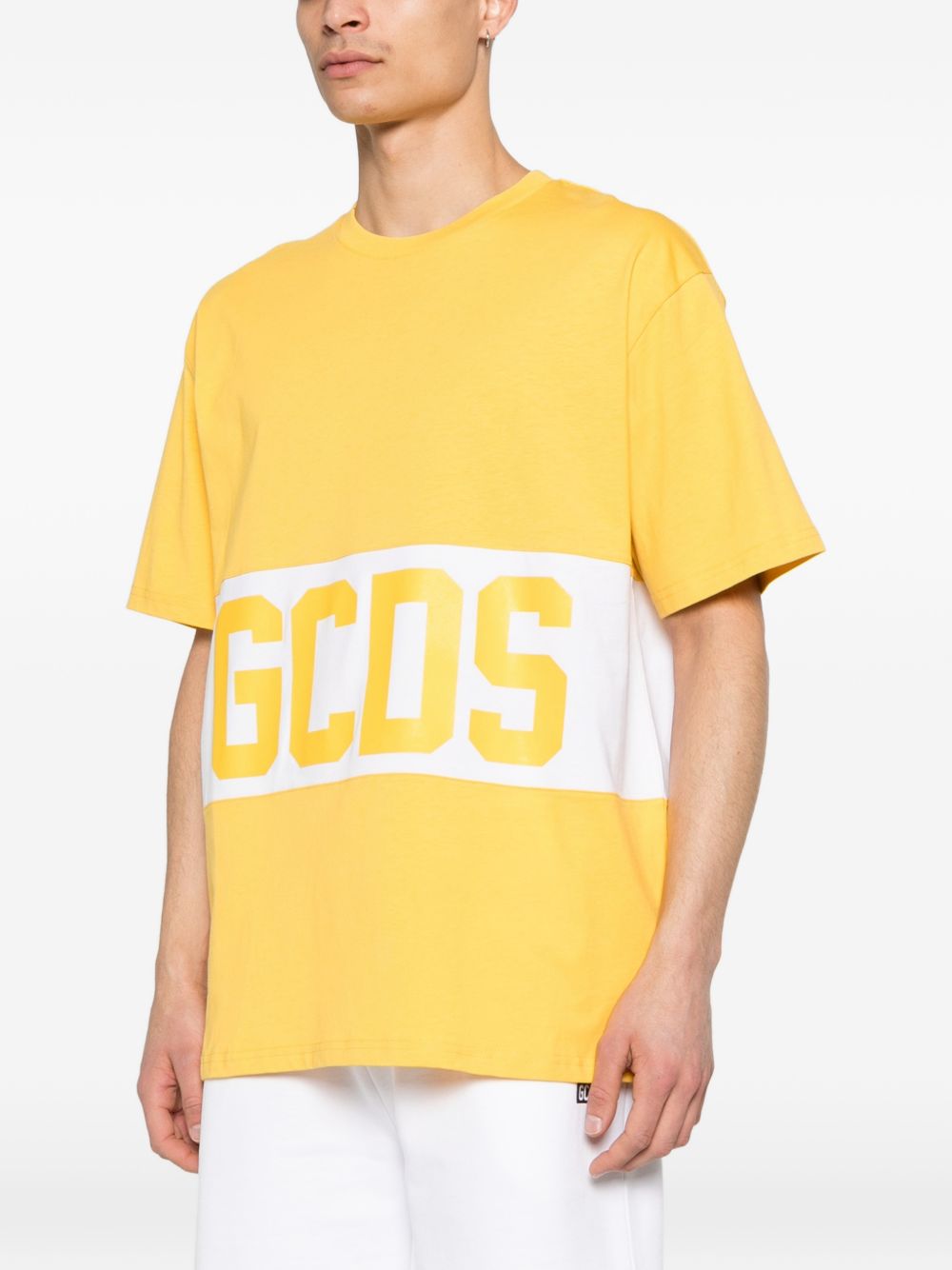GCDS T-shirt uomo mezza manica gialla GCDS