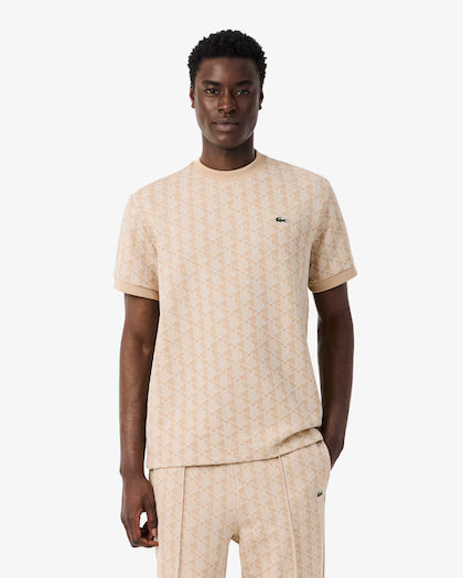 Lacoste T-shirt slim fit con monogramma jacquard