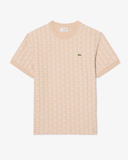 Lacoste T-shirt slim fit con monogramma jacquard
