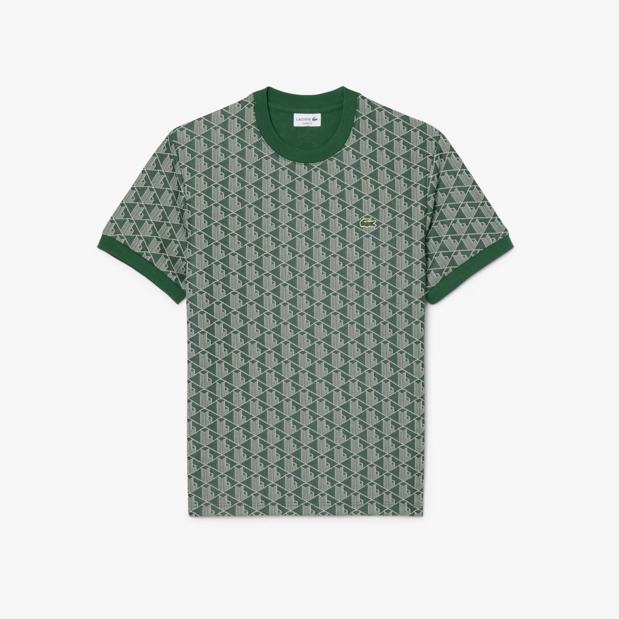 Lacoste T-shirt slim fit con monogramma jacquard