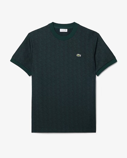 Lacoste T-shirt slim fit con monogramma jacquard