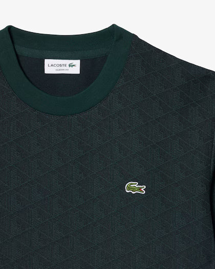 Lacoste T-shirt slim fit con monogramma jacquard