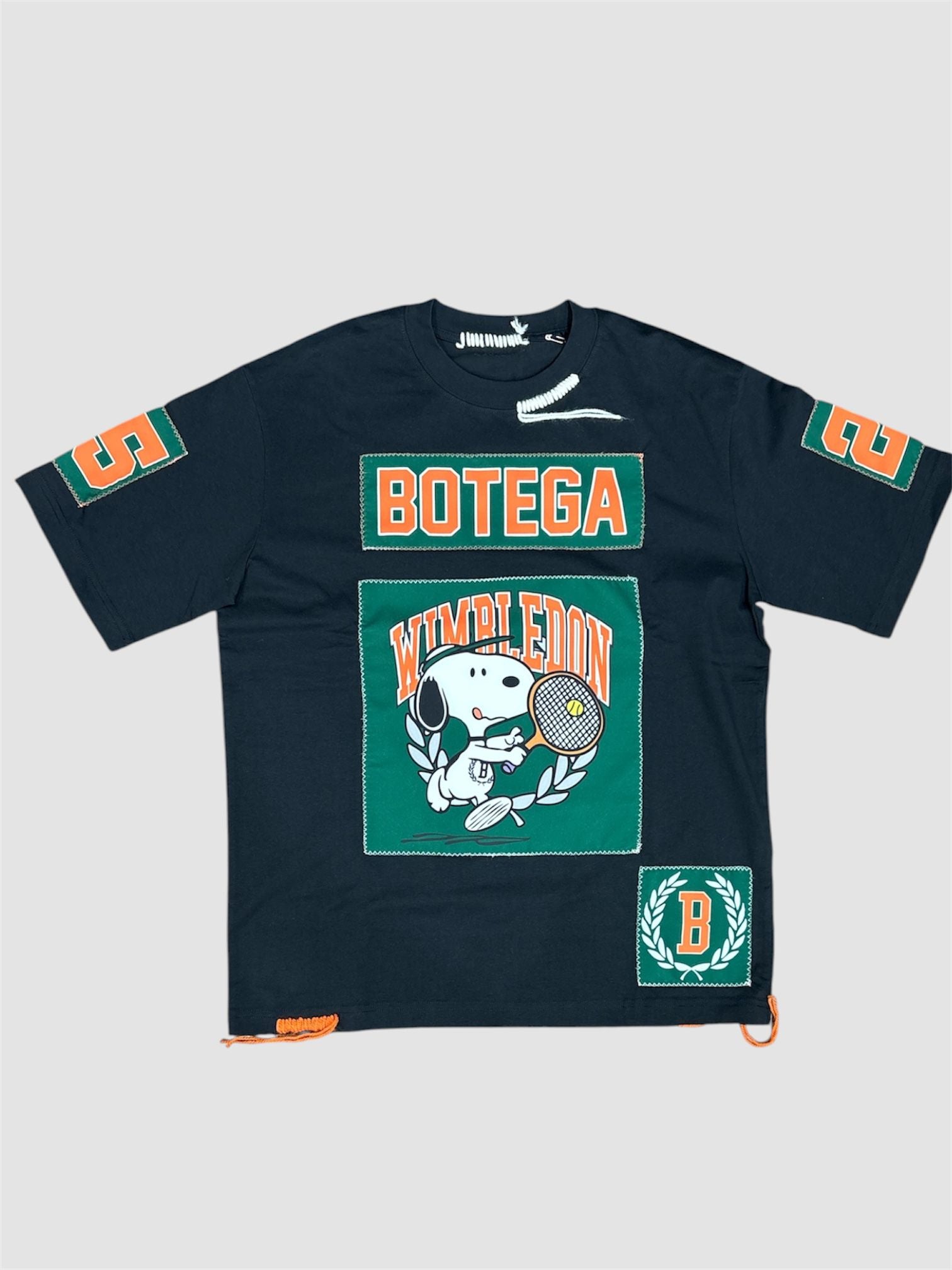 T-Shirt "BOTEGA" Tennis Club Snoopy – Wimbledon x Roland Garros – Custom Patch Tee