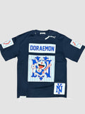 T-Shirt "BOTEGA" Baseball Doraemon – Navy Edition – Reconstructed Pinstripe NY #51