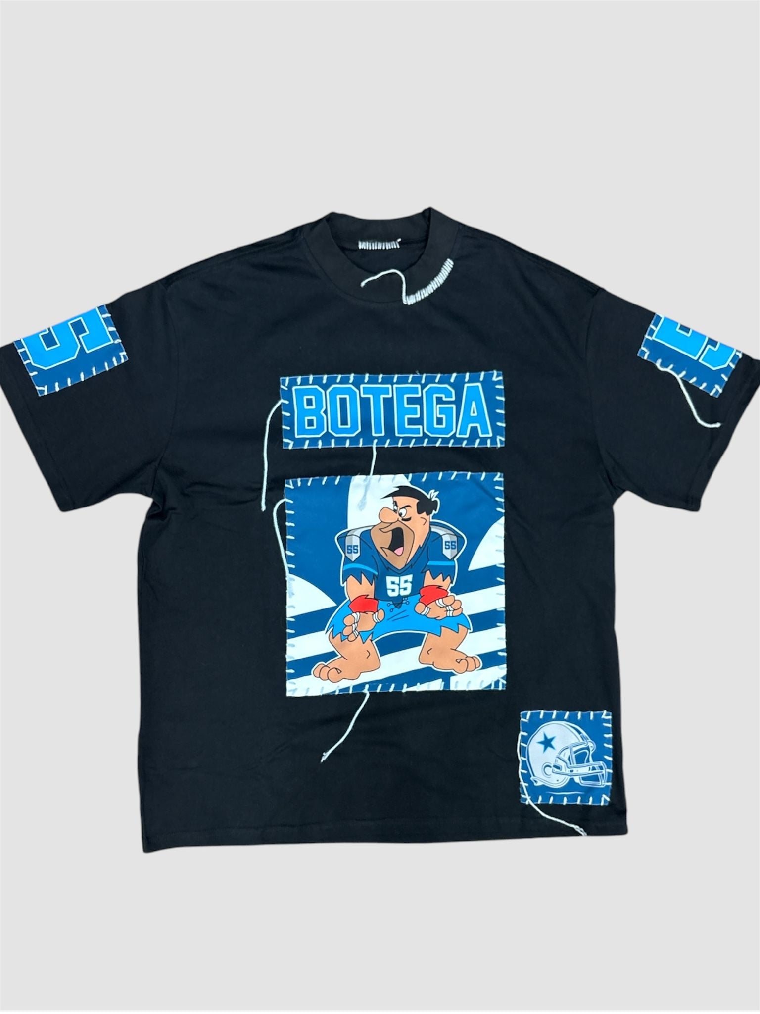 T-shirt Reworked "Botega" NFL Style – Titans #55 – Black Distressed Custom