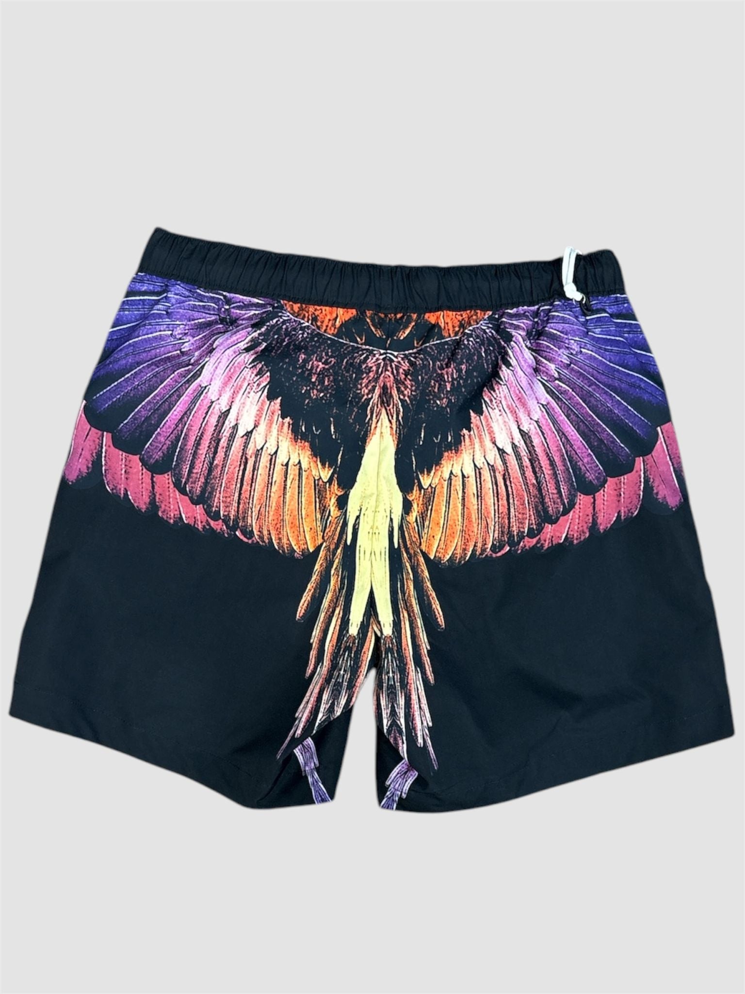 County of Milan Marcelo Burlon - Costume da Bagno Nero con Ali Viola e Arancioni