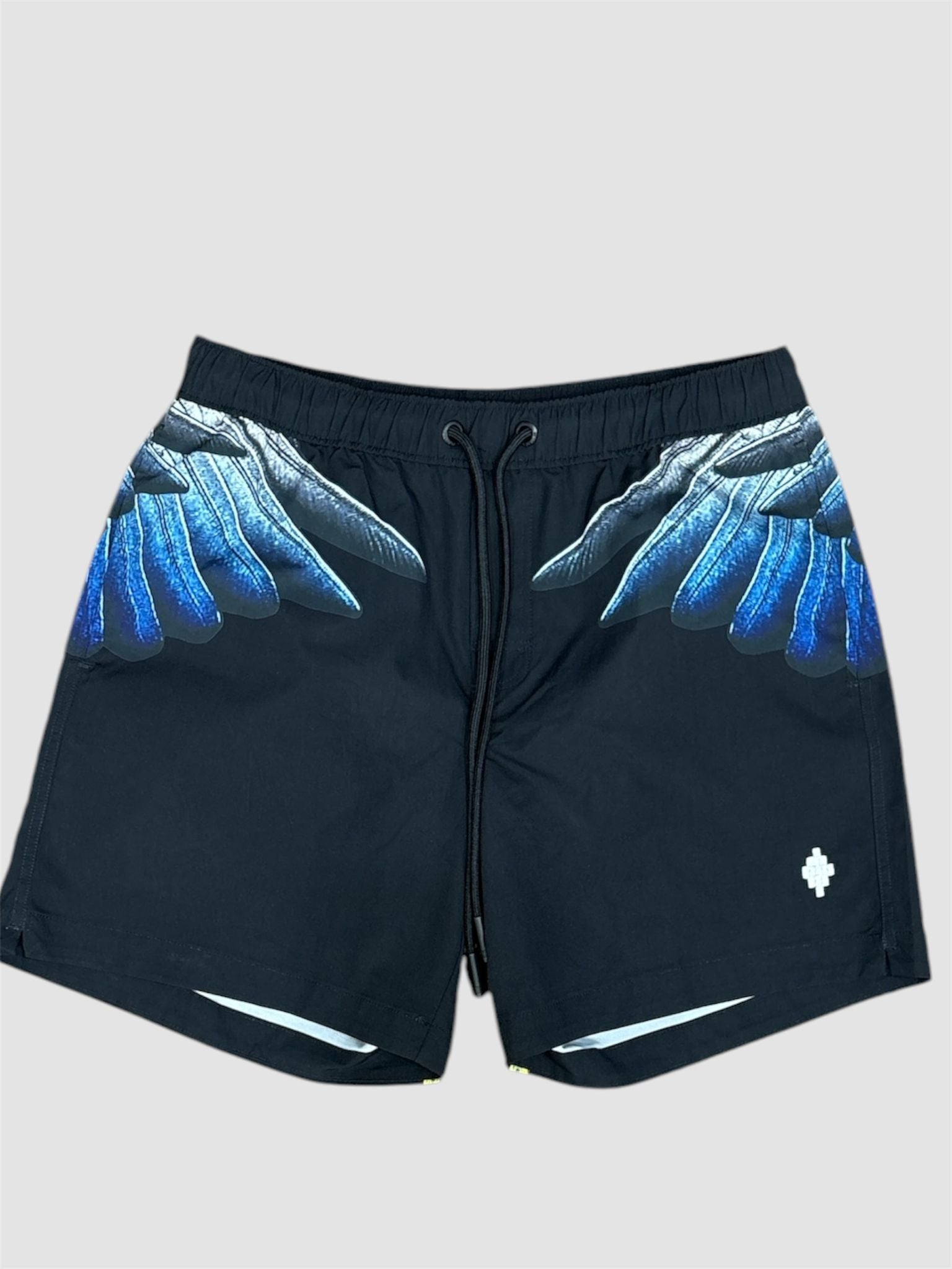 County of Milan Marcelo Burlon - Costume da Bagno Nero con Ali Blu Cod. 895