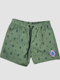 County of Milan Marcelo Burlon - Costume da Bagno Verde Kaki Cross Monogram. Od 0928