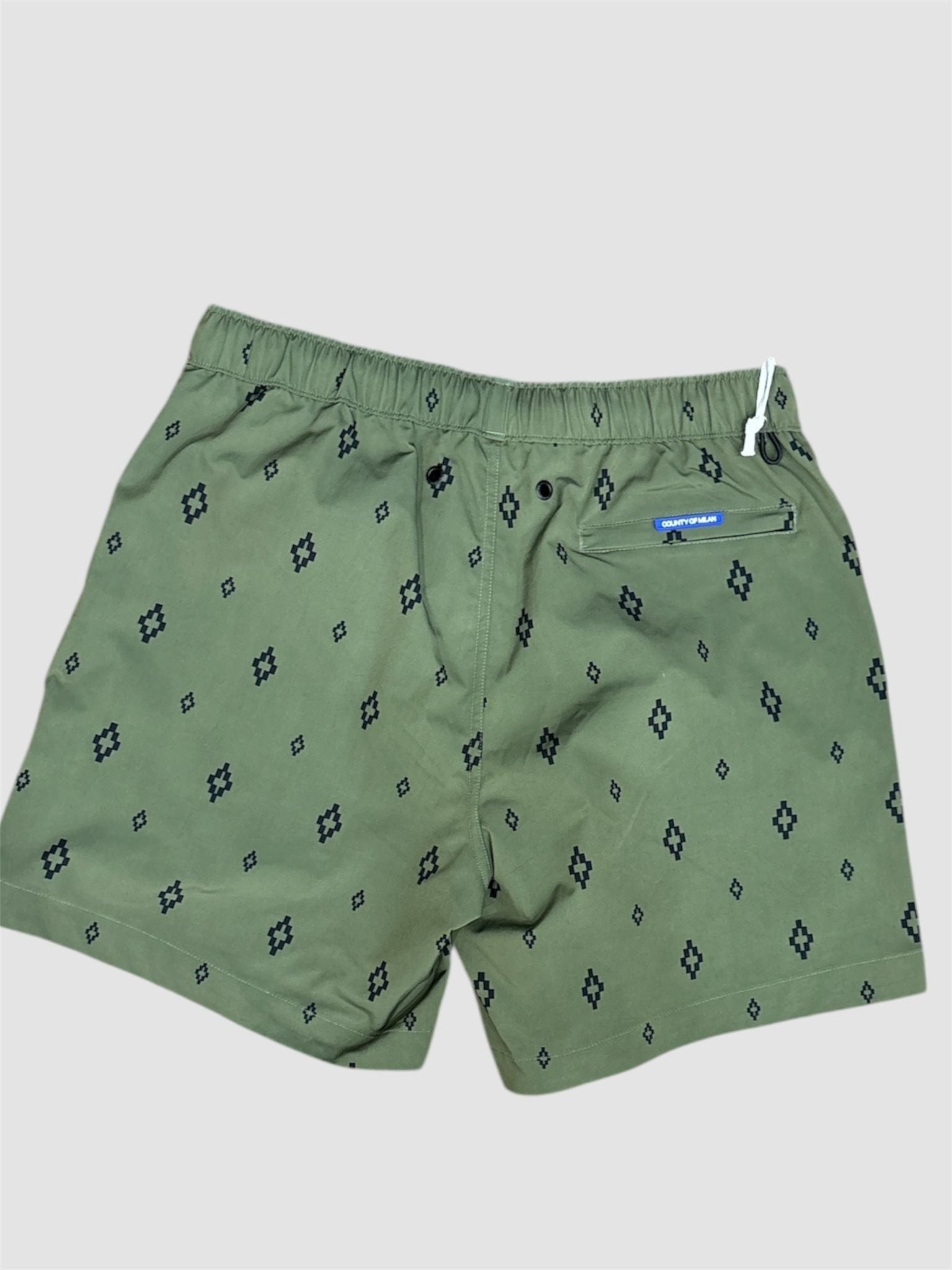 County of Milan Marcelo Burlon - Costume da Bagno Verde Kaki Cross Monogram. Od 0928