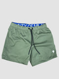 County of Milan Marcelo Burlon - Costume da Bagno Verde Salvia Tape Logo Cod 0922