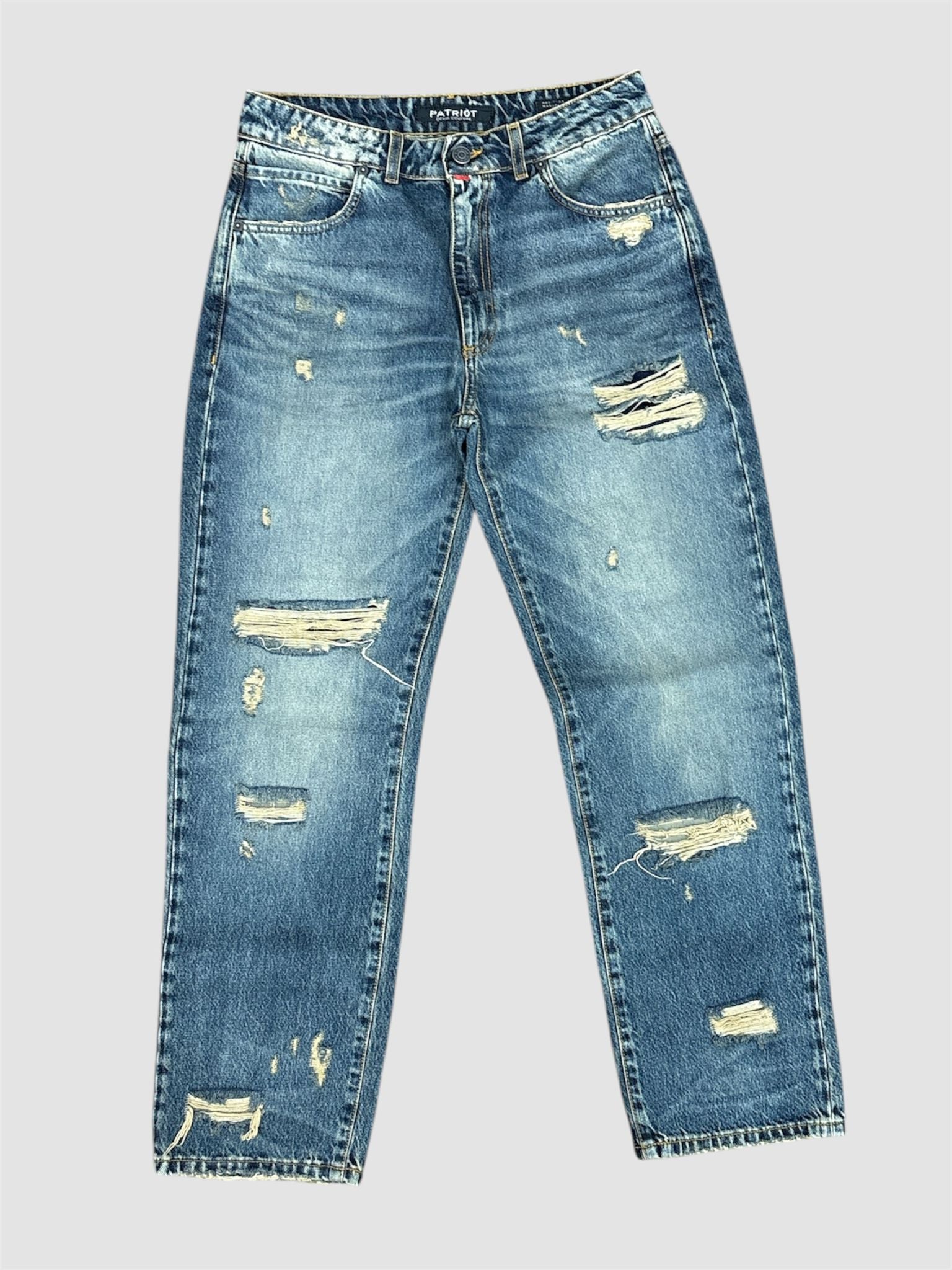 Jeans Regular Fit Strappati "Patriot Denim" PM6S2SPKBM114