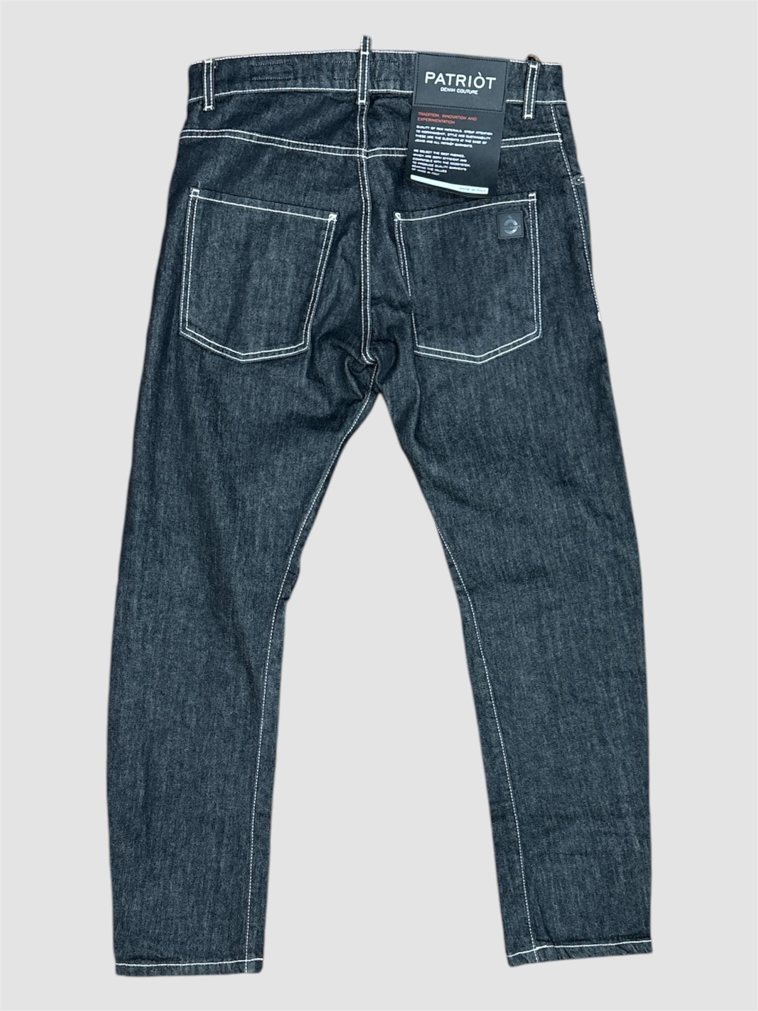 Jeans Slim-Regular Scuro Cuciture a Contrasto Patriot Denim PM6S2SPKYM117