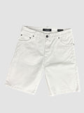 Bermuda Denim Patriòt – Bianco con Dettagli Distressed